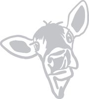 hBARSCI Calf Vinyl Decal - 5 Inches - for Cars, Trucks, Windows, Laptops, Tablets, Outdoor-Grade 2.5mil Thick Vinyl - Silver Gray