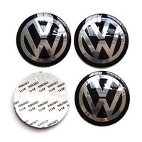 MonboAuto 65mm 2.5" Wheel Center Hub Cap Decals Emblem Stickers for VW Volkswagen Center Caps