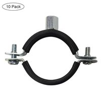 WYKA 10 Pack Heavy Duty Adjustable Pipe Bracket Clamp,Wall Ceiling Mount Pipe Support Pipe Straps (1"(25mm))