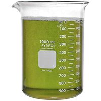 Pyrex Glass Griffin Beaker, Low Form, Measuring, 1,000 mL