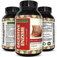 Pure Digestive Enzyme Capsules with Lipase Amylase Protease - Aids Digestive System Natural Immune System Booster - Breaks Down Carbohydrates Reduce Bloating Gas Digestive Enzymes Pills