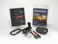 AeroCatch Plus Flush Locking Hood Latch and Pin Kit - Black - Now includes Molded Fixing Plates - Part # 120-2100
