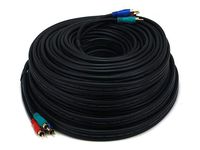 Monoprice 100ft 22AWG 3-RCA Component Video Coaxial Cable (RG-59/U) - Black - (102403)