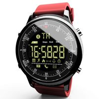 LOKMAT Sports Digital Smart Watch Women Men Waterproof Bluetooth Smart Wrist Watch, Smartwatch with Walking Calories,Remote Camera, Call/SNS/SMS Reminder for iOS and Android (Red-Band)