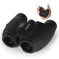 OMZER 8x22 Binoculars for Kids Outdoor Explore, Compact HD Birding Binoculars with Easy Focus Zoom and Soft Rubber, Cool Toy Gifts for 5-12 Year Old Boys Girls, Black