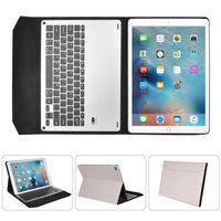 Protective ipad/tablet Case, Egmy Popular 1pc For iPad Air2 9.7inch Ultra Aluminum Bluetooth Keyboard with Leather Case Cover (White)