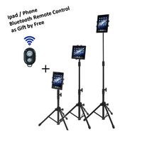 Universal iPad Tablet Tripod Mount + Medium Ball Head + Tripod Stand for ipad Pro and Other Tablets Within 7-10 Inch, Carrying Case Includeed +Bluetooth Remote Control (7-10 Inch Ipad Tripod)