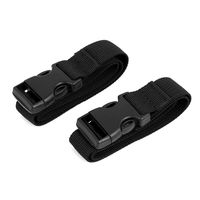 uxcell Side Release Buckle Luggage Suitcase Belt Strap 50cm Long 2Pcs Black