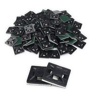 Zip Tie Mount Self Adhesive Nylon Cable Ties Mounting Base 100 Pack