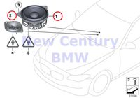 BMW Genuine Single Parts Loudspeaker Midrange Speaker Hifi/Top-Hifi 640i 640iX 650i 650iX ALPINA B6 M6 640i 640iX 650i 650iX ALPINA B6 M6 528i 528iX 535i 535iX 550i 550iX Hybrid 5 M5 528i 528iX 535d 5
