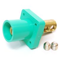 Marinco CL40MRB-EX CL Cam Type, Panel Mount, 400 Amp, 600 Volt, 2/0 - 4/0 AWG double set screw, Male - Green (E)