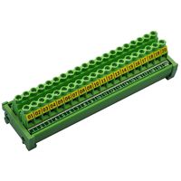 Electronics-Salon DIN Rail Mount 20 Position 30A / 300V Screw Terminal Block Distribution Module.