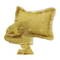 Dvotinst Newborn Photography Props for Baby Soft Hat Bonnet Pillow Wraps Set Studio Shoots Fotografia Accesorries Photo Props (Yellow)