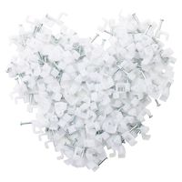 Ethernet Cable Clips Jadaol 200 Pieces for Cat 6 Flat Cables White - 7 mm