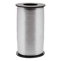 Berwick 1U 20 Offray Uncrimped Curling Ribbon, 3/16" W X 500 yd, Silver