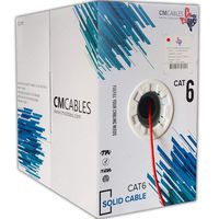 Cat6 Plenum Rated 550 Mhz 23 AWG | Fluke Tested | Utp Bulk Ethernet Cable Red