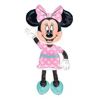 Anagram 34331 Minnie Airwalkers - Pink Dress Foil Mylar Party Balloon, 54", Multicolor, Pack of 1