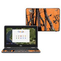 MightySkins Skin Compatible with Dell Chromebook 11" 3180 - Orange Camo | Protective, Durable, and Unique Vinyl Decal wrap Cover | Easy to Apply, Remove, and Change Styles | Made in The USA