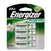 Energizer Rechargeable AA Batteries, NiMH, 2300 mAh, Pre-Charged, 4 count (Recharge Power Plus)