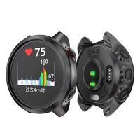 JKRED Case for Garmin Forerunner 245/245M, Luxury Ultra Slim Electroplate TPU Shockproof Protective Case Cover for Garmin Forerunner 245/245M Smartwatch (Black)
