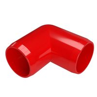 FORMUFIT F00190E-RD-4 90 Degree Elbow PVC Fitting, Furniture Grade, 1" Size, Red (Pack of 4)