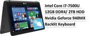 2017 ASUS 15.6 2-in-1 Touchscreen FHD (1920 x 1080) Laptop PC, 7th Gen Intel Core i7-7500 2.7GHz, 12GB DDR4 RAM, 2TB HDD, Bluetooth, NVIDIA 940MX Graphics, Backlit Keyboard, Windows 10