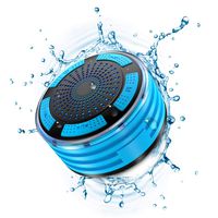 Shower Speaker, IPX7 Waterproof Portable Wireless Bluetooth Speaker with FM Radio, LED Mood Lights, Super Bass HD Sound Shower for Bathroom, Pool, Beach, Outdoor