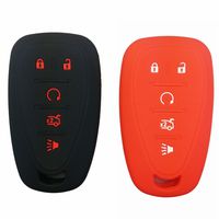 2Pcs Coolbestda Silicone 5buttons Smart Key Fob Cover Case Protector Remote Control Keyless Jacket for Chevrolet 2019 2018 2017 Chevy Malibu Camaro Equinox Trax Traverse Sonic Cruze Volt Spark