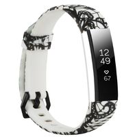 honecumi Replacement Floral Wrist Strap Compatible with Fitbit Alta/Alta HR Pattern Watch Bands for Men Women Adjustable Fitbit Alta HR Band with Metal Clasp