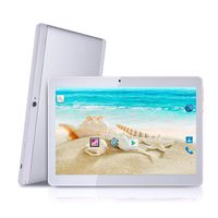Android Tablet with Dual Sim Card Slots - YELLYOUTH 10 inch Octa Core 4GB RAM 64GB ROM Tablet PC 3G GSM Phone Call GPS WiFi Bluetooth YY-107S - Silver