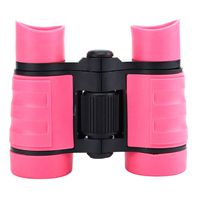 ASEEBY Binoculars for Kids Bird Watching Educational Learning Birthday Presents Gifts for Outdoor Hiking Play Toys for Boys and Girls 4x30mm (Pink)