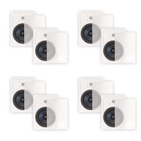 Blue Octave Home BDW82-4PR in Wall 8" Speakers 2 Way Home Theater Surround Sound 4 Pair Pack