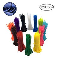 1200 Pieces Zip Ties, Multi-Purpose Assorted Colored Self-Locking Nylon Cable Zip Ties in 12 Different colour for Home Office Garden Garage and Workshop,4 inch