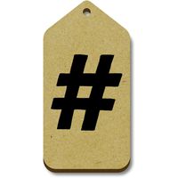 Azeeda 10 x 'Hash Sign' 66mm x 34mm Gift Tags (TG00002409)