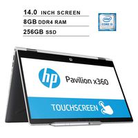 2020 Premium Flagship HP Pavilion x360 14 Inch HD 2-in-1 Laptop Computer (Intel Core i3-8130U, 2.2GHz up to 3.4GHz, 8GB RAM, 256GB SSD, HDMI, WiFi, Bluetooth, B&O Audio, NO DVD, Windows 10)