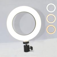 6.2" LED Selfie Ring Light for Live Streaming/Makeup/YouTube Video,Dimmable Beauty Ringlight for Photography Lighting with 3 Light Modes & 10 Brightness Level,USB Powered