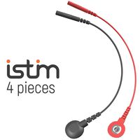 iStim TENS/EMS/IF Snap Lead Wire Adapters/Convert ∅2mm Pin Connector to ∅3.5mm Snap Connector (4 Pieces)