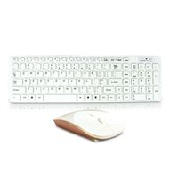 Matoen(TM) Ultra thin White 2.4G Cordless Wireless Keyboard and Optical Mouse (White)