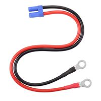 EC5 Female Plug Connector Cable with O Ring Eyelet Terminal 1.4Ft/40CM 10AWG Wire for RC ESC Charger Side Power