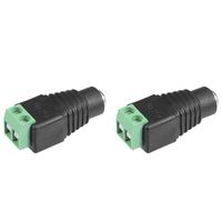 uxcell DC Female Connector 5.5x2.1mm Power Jack Adapter 2Pcs for Led Strip CCTV Security Camera Cable Wire Ends