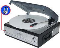 Boytone BT-17TBC Turntable + Cassette Player + Headphone Jack