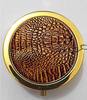 BlackKey Crocodile Texture Pattern 3-Compartment Decorative Pocket Gift Box Case Organizer for Pill, Color 2 -1350