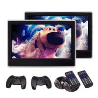 EinCar 11.6 Inch Dual Headrest DVD Player TFT LCD Screen DVD Headrest Monitor Backseat DVD/CD/USB Player with HDMI Port and Remote Control Cigar Lighter Charger Support 32bits Game