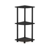 Furinno 12077EX/BK Turn-n-Tube Multipurpose 3-Tier Corner Shelf, Espresso/Black