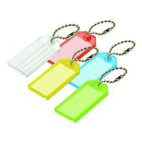 Lucky Line Key Tag with Ball Chain, Pack of 50, Assorted Colors (10175)