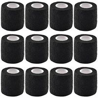 12 Pieces Adhesive Bandage Wrap Stretch Self-Adherent Tape for Sports, Wrist, Ankle, 5 Yards Each