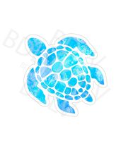 BDLV Junkie Graphics 3 inch Sea Turtle Sticker for Laptops CupsTumblers Cars and Trucks Any Smooth Surface Made in US (Ocean Cyan Dream)