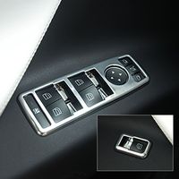 LMZX Model S Model X Door Window Control Covers ABS Chrome Material Hand Control Switch Cover for Tesla Model S Model X Accessories
