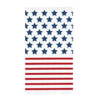 X&O Paper Goods Red, White, and Blue American Flag Disposable Dinner Napkins and Guest Towels, 16pc, 4.25'' x 8''