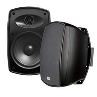 OSD Audio 70V Commercial Patio Pair Speakers - Indoor/Outdoor Stereo, Black - AP525-70V